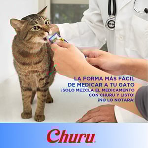 🐱🐟 Churu Gatos – Snack Cremoso de Atún con Salmón (4 Tubos)