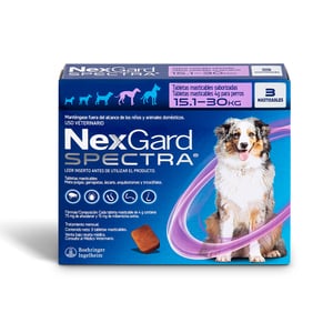 🐶🛡️ NexGard Spectra Tripack – Antiparasitario Interno y Externo para Perro Grande (15.1 kg a 30 kg)