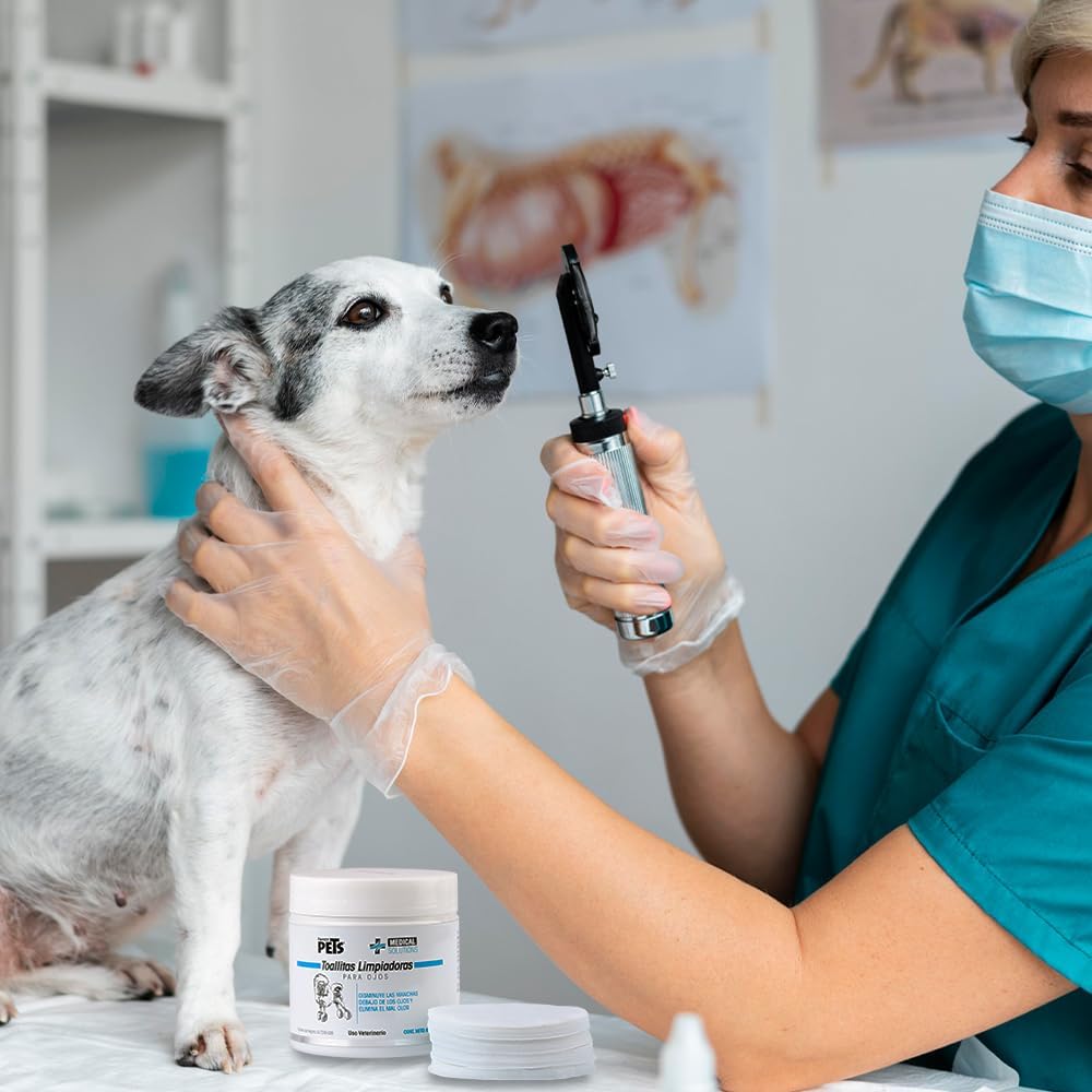 Fancy Pets Medical Solutions Toallitas Limpiadoras de Ojos para Perro y/o Gato con 80 Piezas