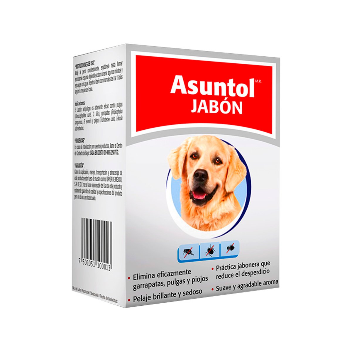 🧼🐕 Asuntol Jabón Antipulgas y Garrapatas para Perro – Barra 100 g