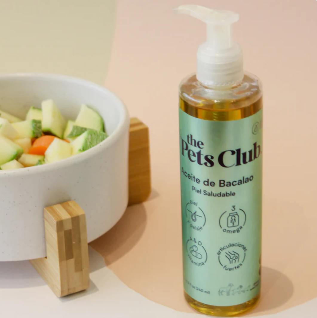 🐶✨ Aceite de Hígado de Bacalao 100% Natural – The Pet’s Club (240 ml)