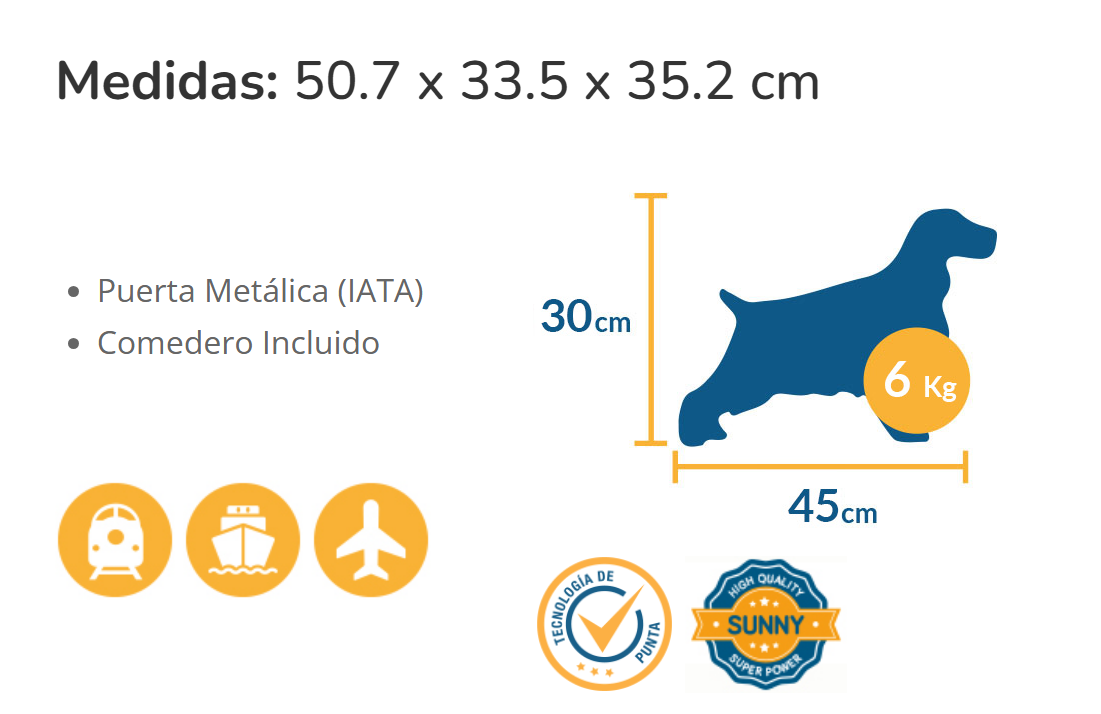 🐶✈️Transportadora grande 50.7x33.5x35.2