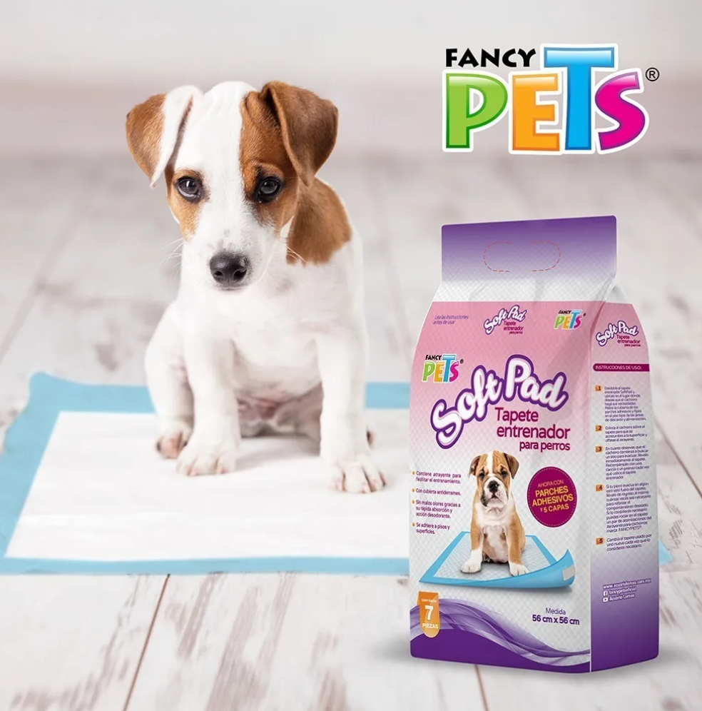 🐶🛏️ Fancy Pets Soft Pad – Tapete Entrenador (7 Piezas | 56 cm x 56 cm)