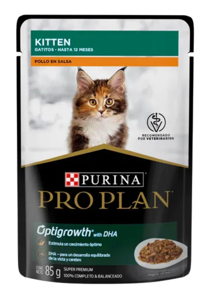 🐱Pro Plan Kitten – Alimento Húmedo para Gatito (Pouches de 85 gr.)