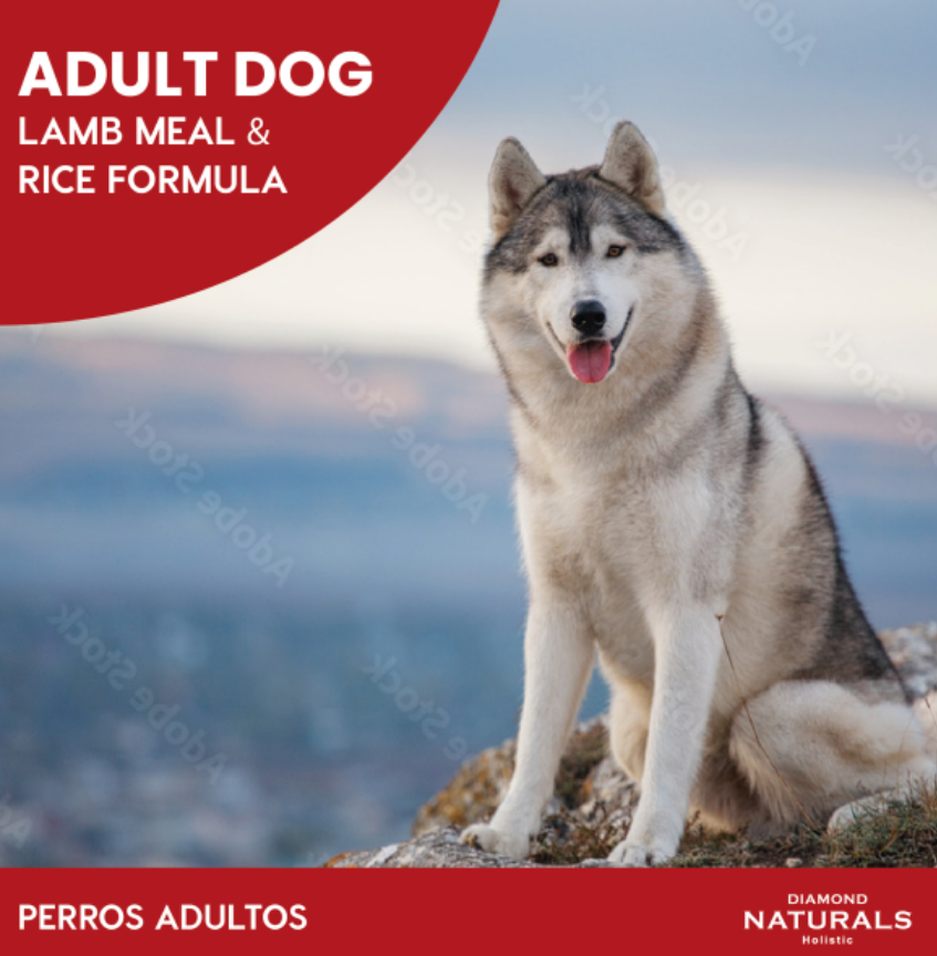 🐶🥩 Diamond Naturals – Cordero y Arroz (Lamb & Rice Formula | 2.72 kg / 6 lb, 9.07kg/20lb, 18.14kg/40lb)