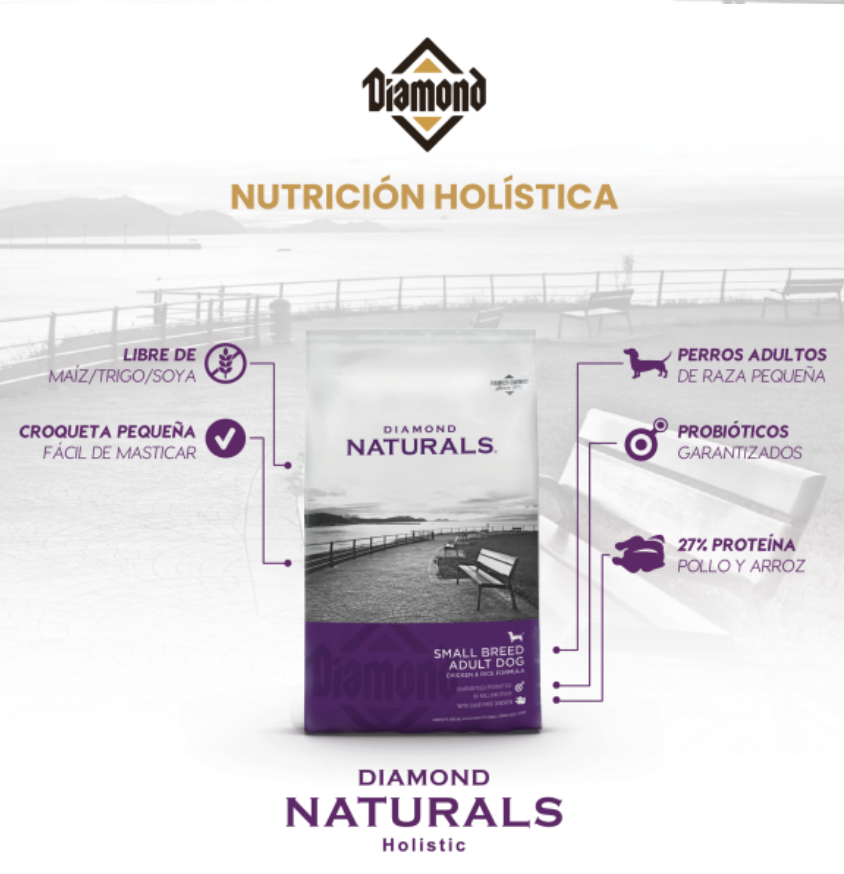 🐶🥩 Diamond Naturals Small Breed – Pollo y Arroz (Chicken & Rice Formula | 2.72 kg / 6 lb)