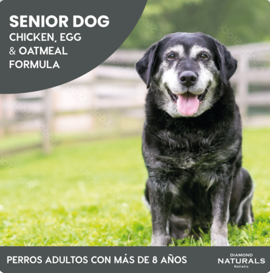 🐶👴 Diamond Naturals Senior Dog 25/11 – Alimento para Perros Mayores (6 lbs | 2.72 kg, 8.16kg/18lb, 15,87/35lb)