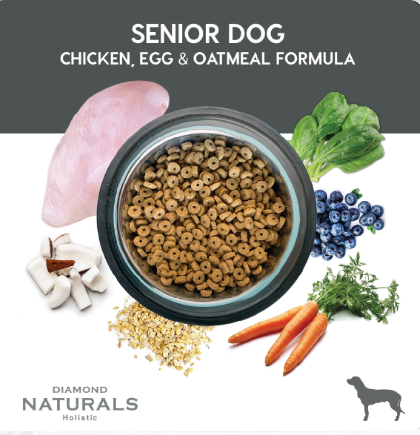 🐶👴 Diamond Naturals Senior Dog 25/11 – Alimento para Perros Mayores (6 lbs | 2.72 kg, 8.16kg/18lb, 15,87/35lb)