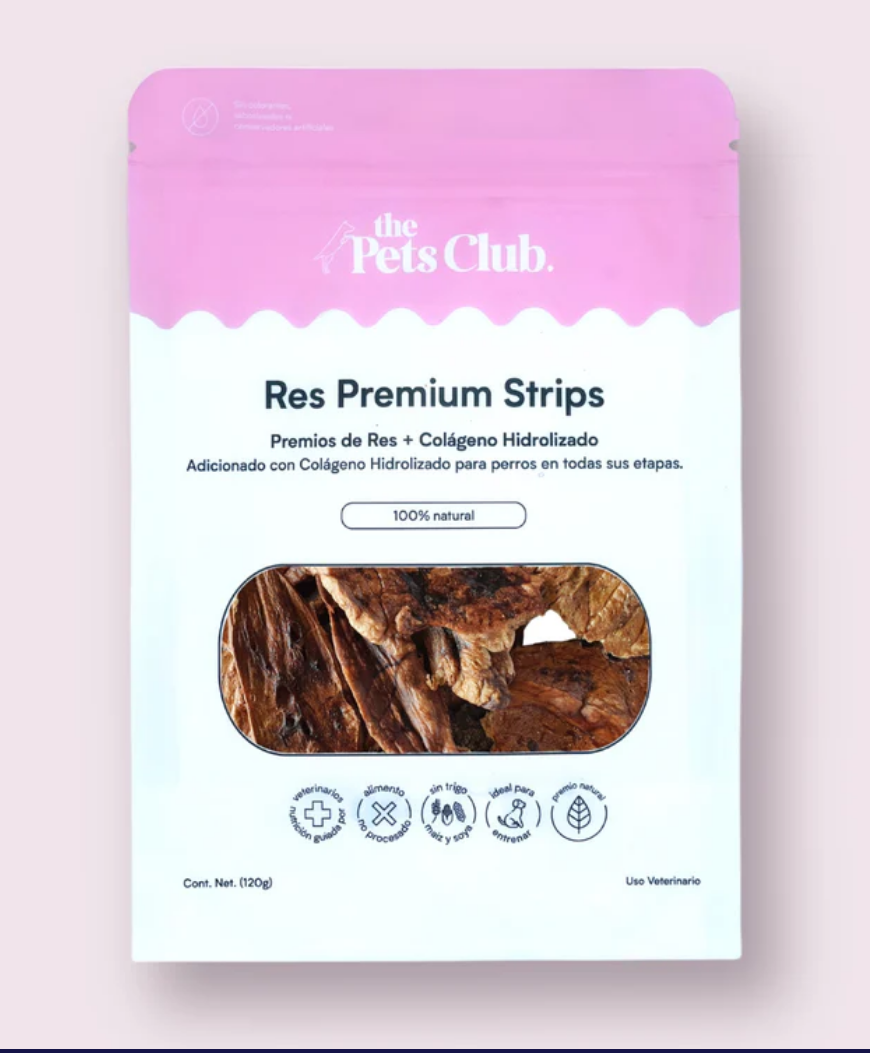 🐶 Premio de Pulmón de Res + Colágeno – The Pets Club, 120 g