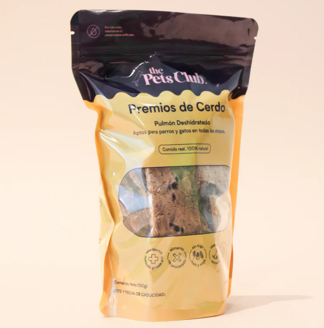 🐷 Premio 100% Natural de Pulmón de Cerdo – The Pet's Club