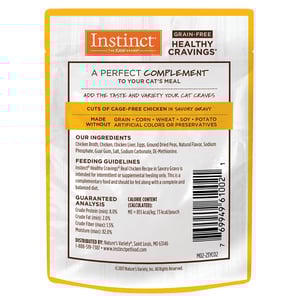 Instinct Antojos Saludables Topping Natural para Gato Adulto Receta Pollo, 85 g