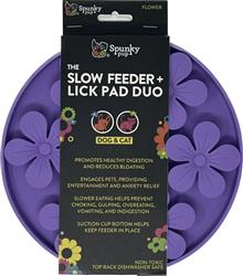 🍽️ Slow Feeder + Lick Pad Floral – Combo Redondo.
