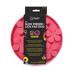 🍽️ Slow Feeder + Lick Pad Floral – Combo Redondo.