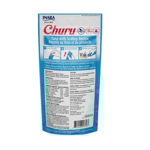 🐱🦪 Inaba Churu – Snack Cremoso de Atún con Vieira para Gatos (4 Tubos)