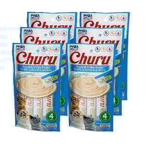 🐱🦪 Inaba Churu – Snack Cremoso de Atún con Vieira para Gatos (4 Tubos)
