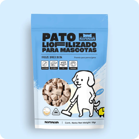 🦆 Nio Nio – Premios Liofilizados de Pato (trozos pequeños)