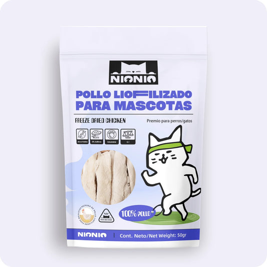 🦆 Premios Freeze Dried de Pollo – 50 g (Trozos Grandes)
