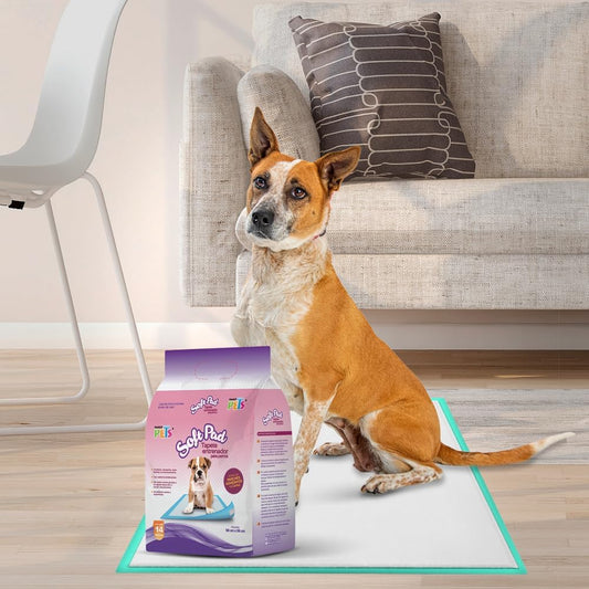 🐶🛏️Fancy Pets Soft Pad – Tapete Entrenador (7 Piezas | 56 cm x 56 cm)