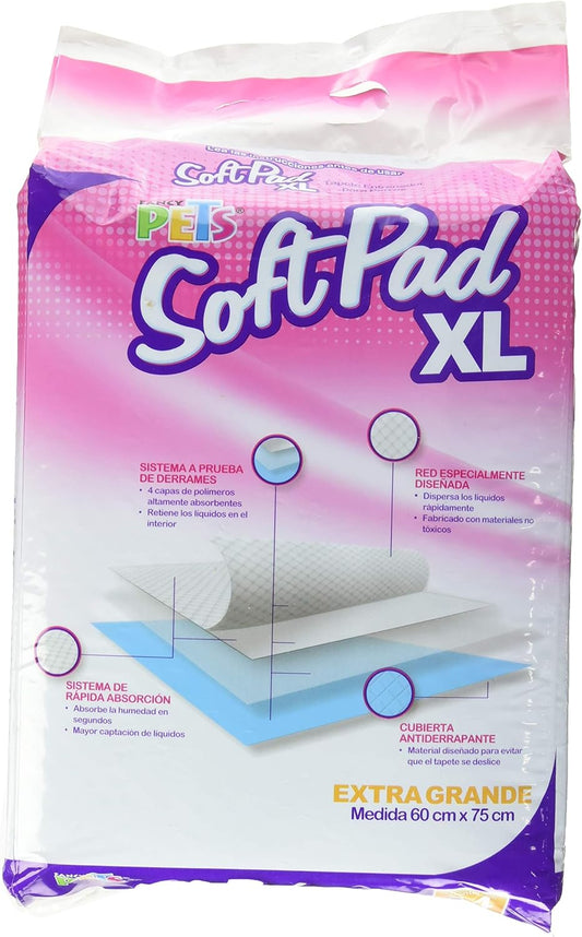 🐶🛏️ Fancy Pets Soft Pad – Tapete Entrenador XL (14 Piezas | 60 cm x 75 cm)