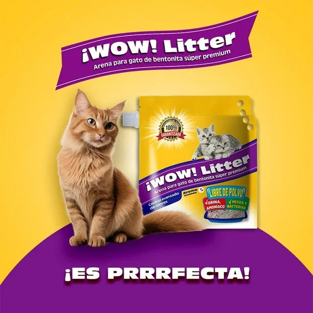 🐱✨ WOW Litter – Arena Sanitaria para Gatos (4 kg)