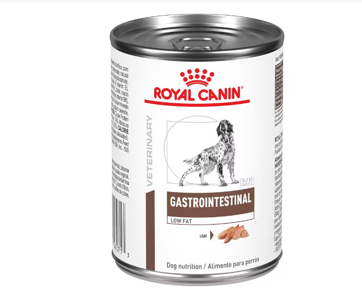 🐶 Royal Canin Veterinary Diet Canine Gastrointestinal Low Fat – Alimento Húmedo para Perro Adulto, 385 g (Sabor Mix)