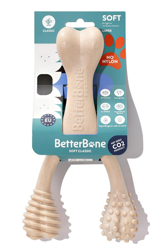 🦴🐶 BetterBone – Juguete Natural para Masticar (Densidad Suave | Soft)