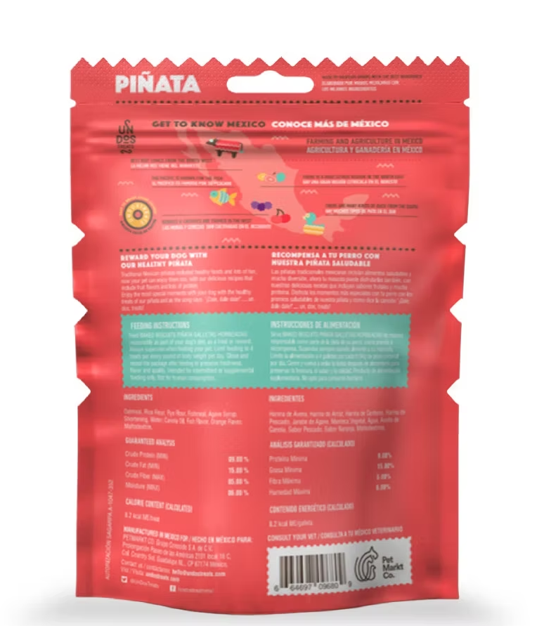 🎉 Galletas Piñata – Sabor Mora con Res (Res &amp; Berry) para Perros