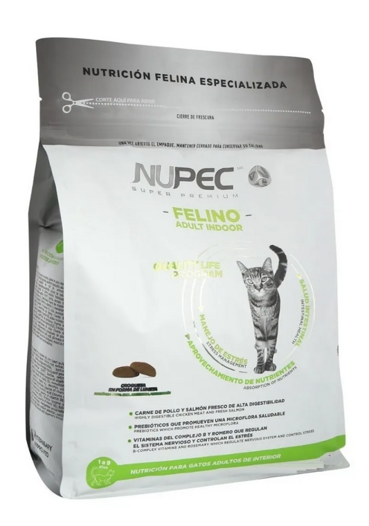 🐱 Nupec Felino Adult Indoor 1.5KG, 3KG Y 5KG– Croqueta para Gato (Adulto Indoor)