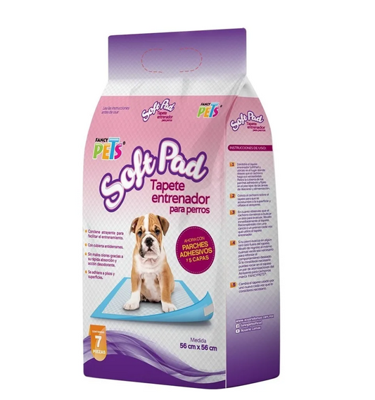 🐶🛏️ Fancy Pets Soft Pad – Tapete Entrenador (7 Piezas | 56 cm x 56 cm)