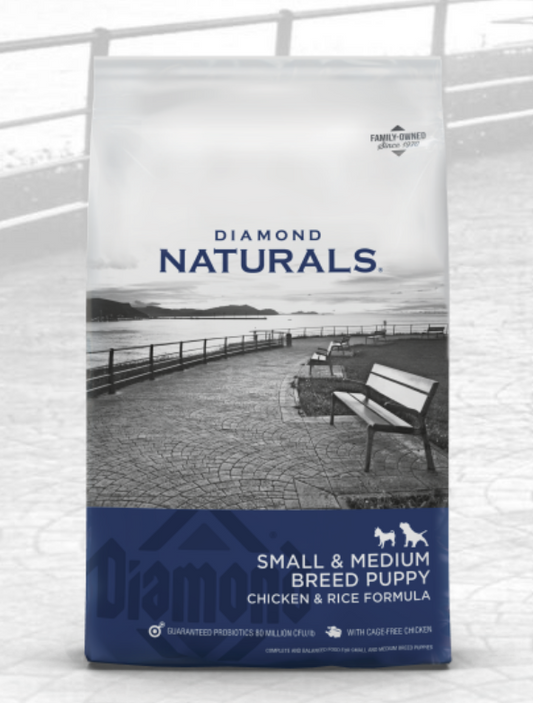 🐶🥣 Diamond Naturals Puppy – Alimento Seco Super Premium para Cachorros de Raza Pequeña y Mediana (2.72 kg / 6 lb)