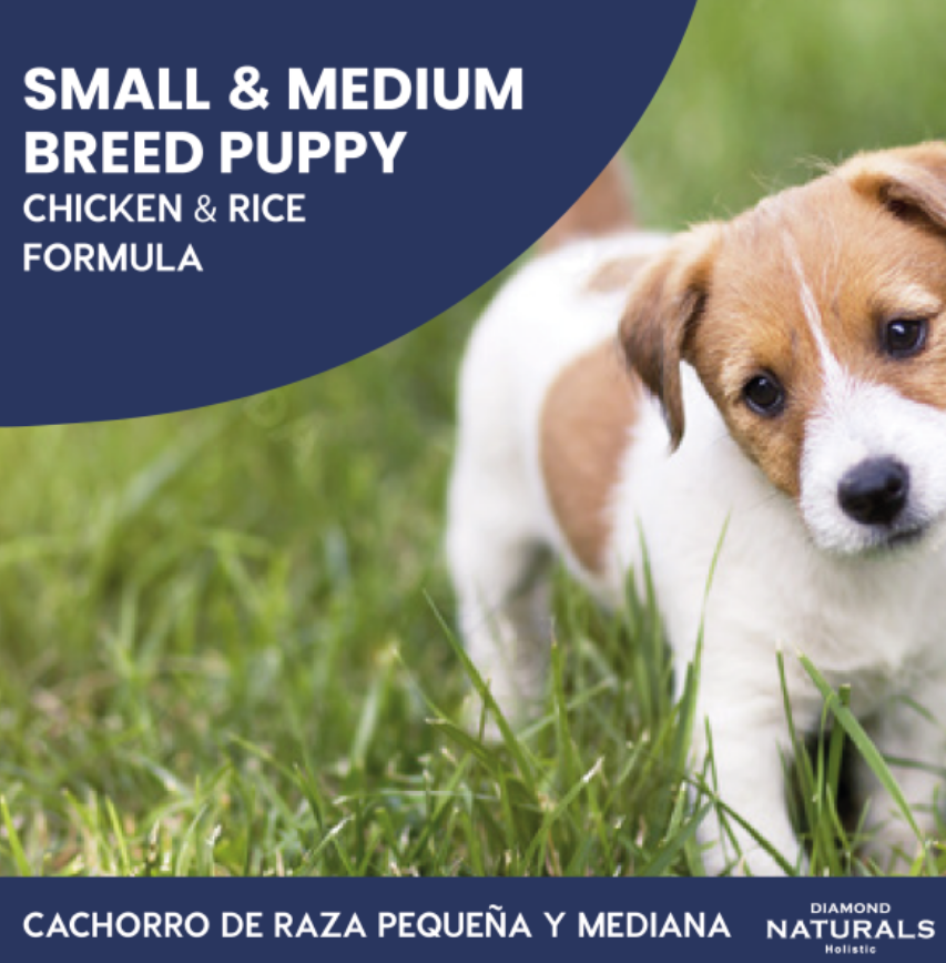 🐶🥣 Diamond Naturals Puppy – Alimento Seco Super Premium para Cachorros de Raza Pequeña y Mediana (2.72 kg / 6 lb)