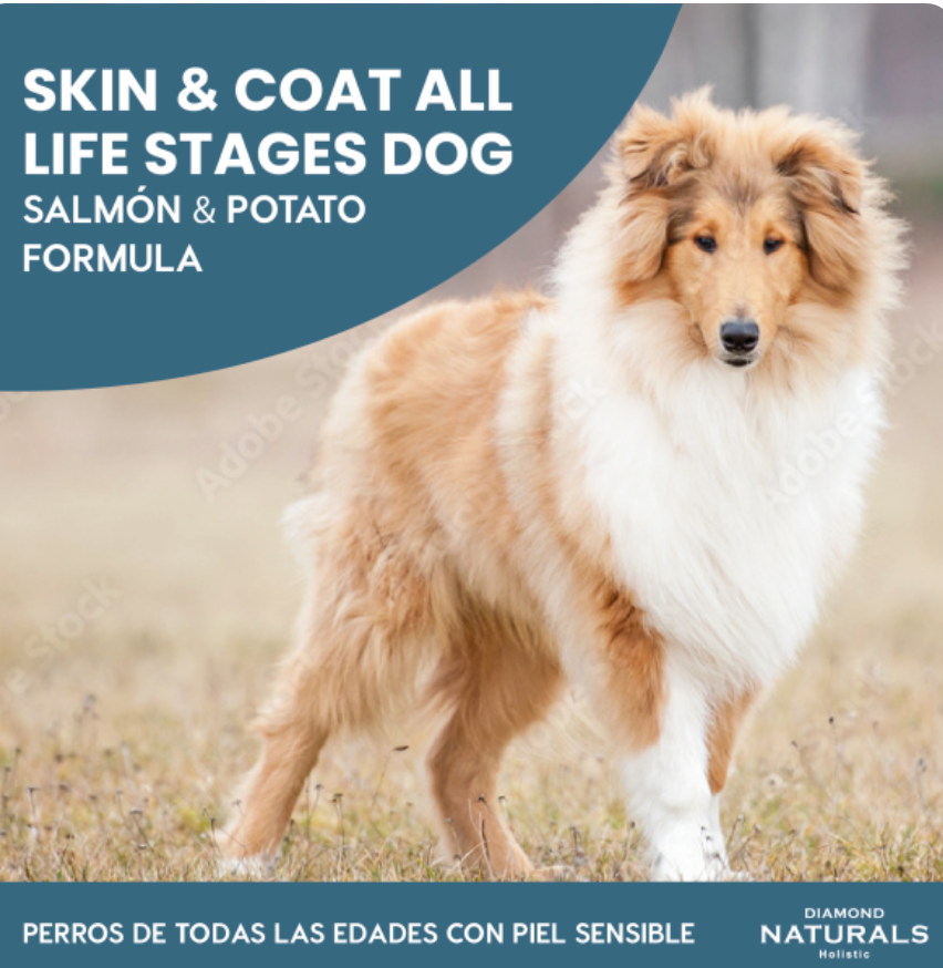 🐶✨ Diamond Naturals Skin &amp; Coat 25/14 – Alimento Premium para Perros (4.4 lbs | 2.0 kg, 6.79kg/ 15lb, 13.58kg/30lb)