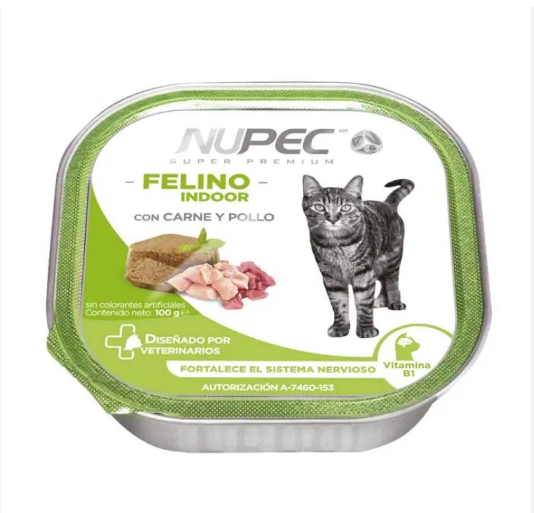 🐱🥣 Nupec Alimento Húmedo Felino Indoor – Lata de 100 g