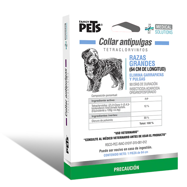 🐶🛡️ MS Collar Antipulgas para Perros de Raza Grande – Fancy Pets (64 cm)