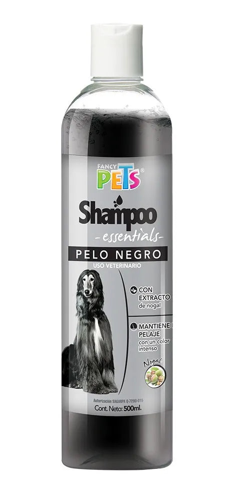 🧴🐾 Shampoo Essentials Fancy Pets – Pelo Negro con Extracto de Nogal (500 ml)