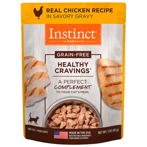 Instinct Antojos Saludables Topping Natural para Gato Adulto Receta Pollo, 85 g